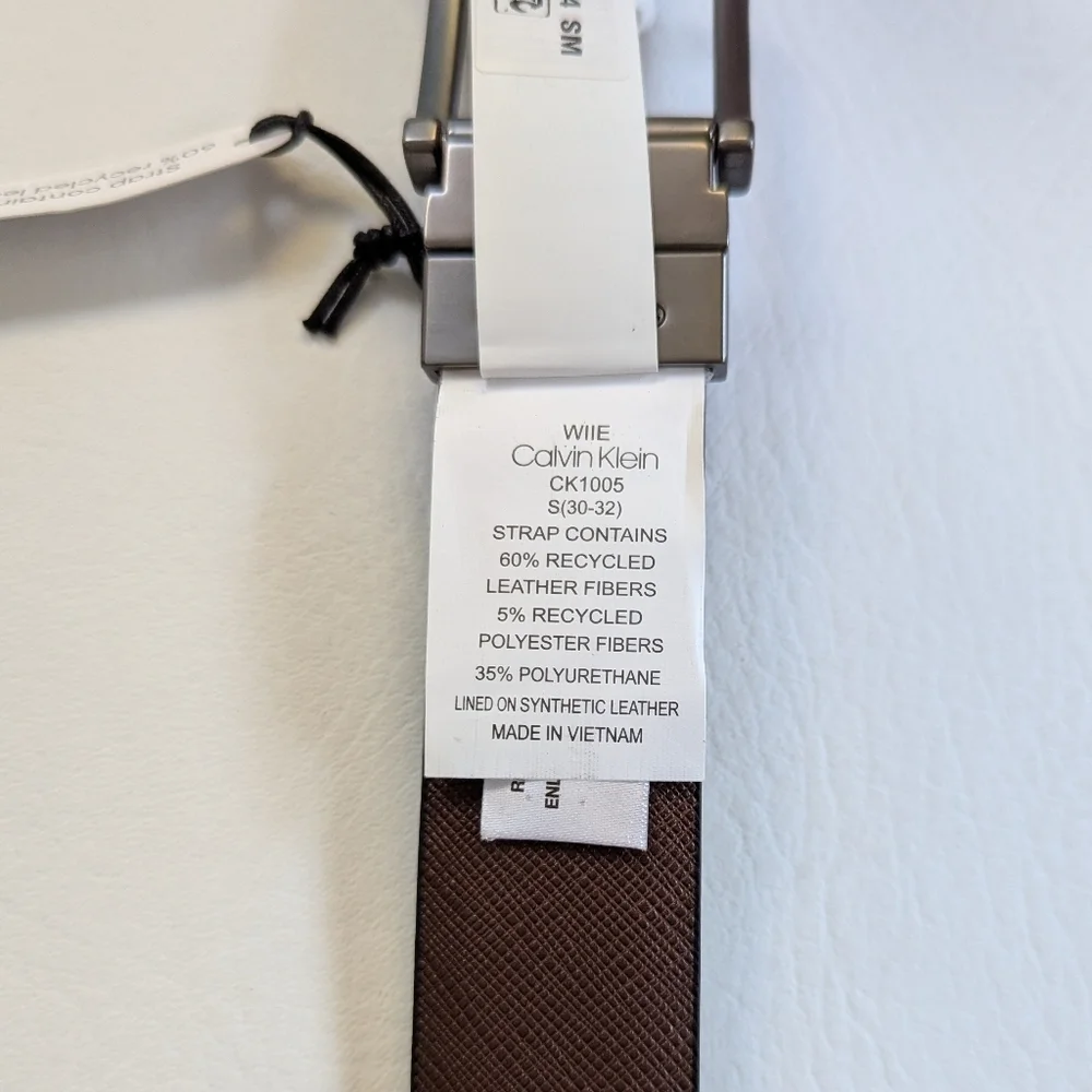 BNWT Calvin Klein Men's Reversible Belt Black Brown Size Small